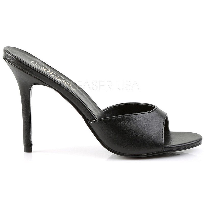 Pleaser CLASSIQUE-01 zwarte mules met naaldhak maat 38 - 39